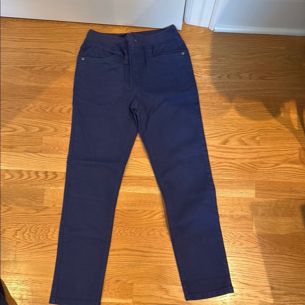 Hanna Andersson Navy Kids Stretch Pants with Drawstring